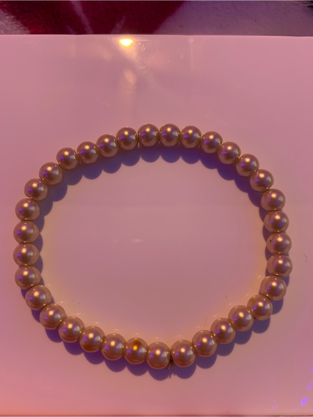 Classic Pearl Stretch Bracelet - Cream Pearls